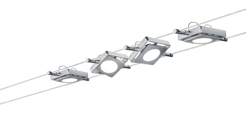 Seilsystem LED MacLED 4x4W 2700K 200lm Chrom matt 12V