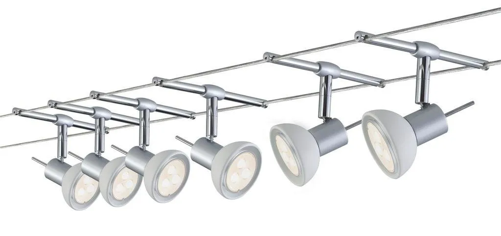 Seilsystem LED Sheela 6x4W Chrom matt 12V