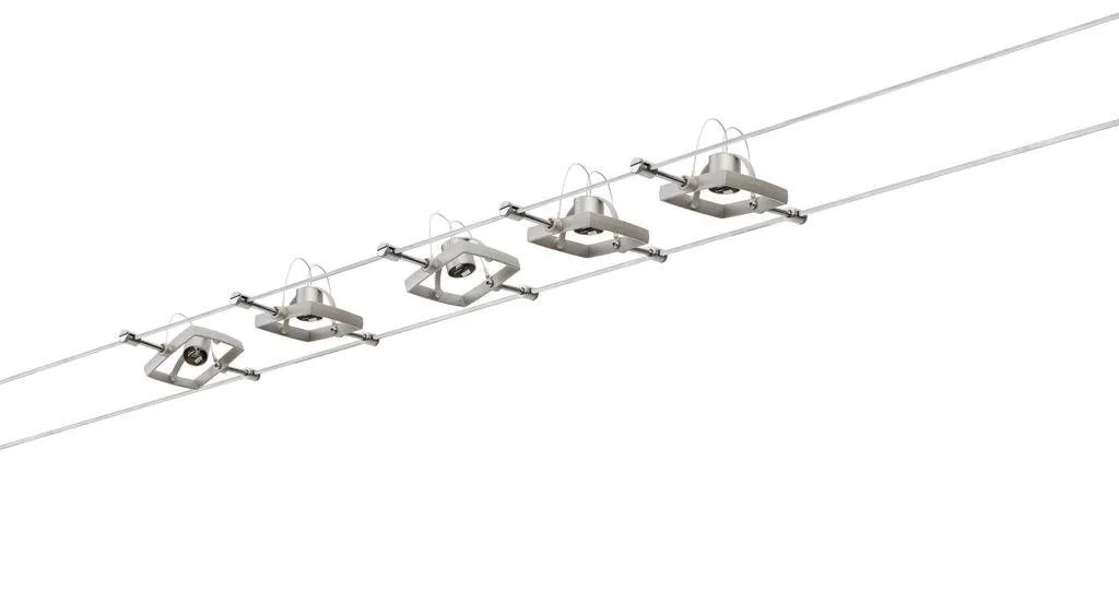 Seilsystem Mac II 5xGU5,3 Nickel 12V