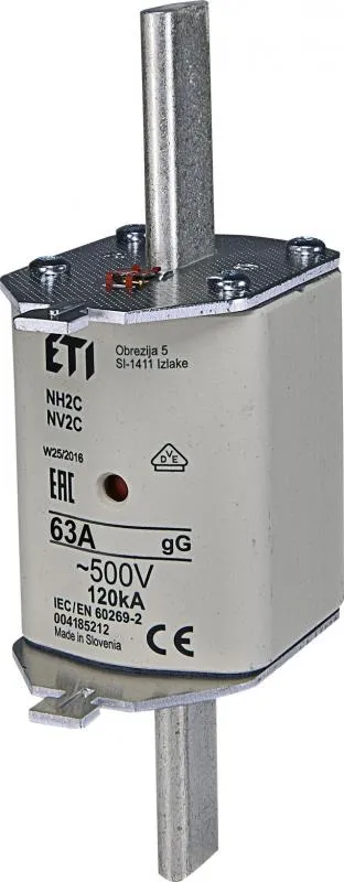 Sicherungseinsatz NH2C gG 63A/500V ETI 004185212