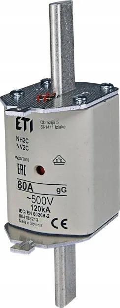 Sicherungseinsatz NH2C gG 80A/500V ETI 004185213