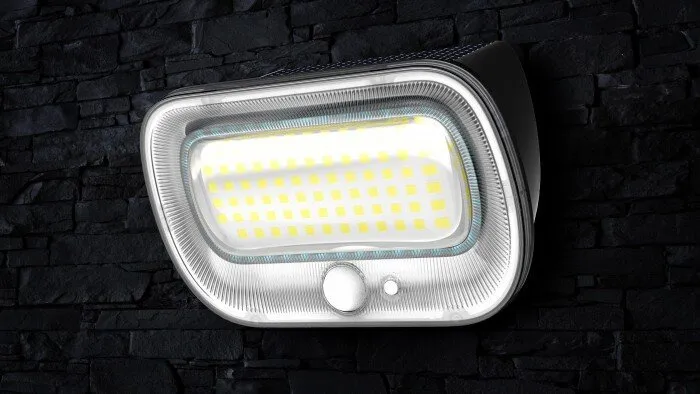 Solar-Fassadenleuchte LED SOE-5 5V 0.55W POLY 4000K IP54 PIR + Dämmerungssensor EC20111 Eco Light