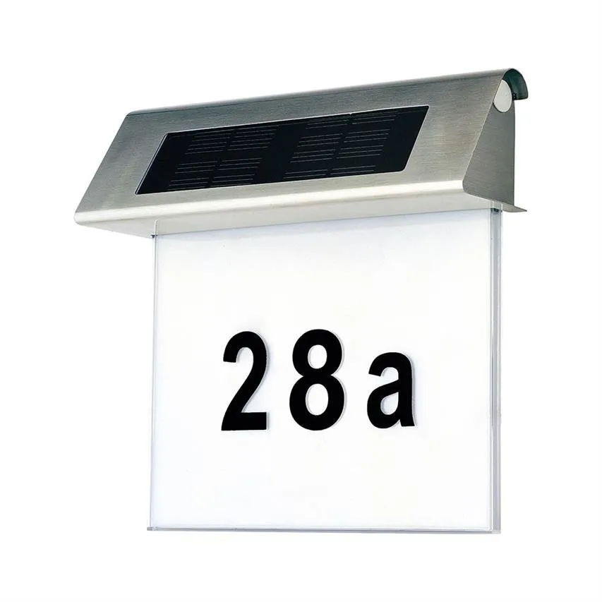 Solar House Number Wandleuchte Inkl.2x0.07W LED Satin/Weiß/Schwarz Spot-Light 6710102