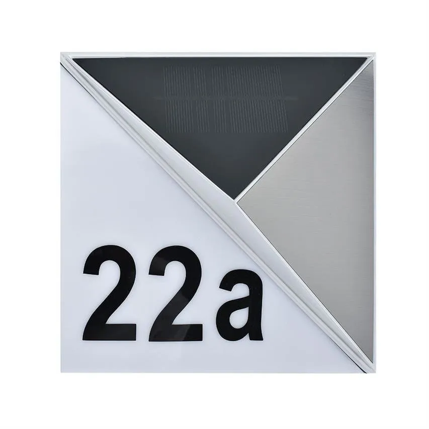 Solar House Number Wandleuchte Inkl. 3x0.1W LED Satin/Weiß/Schwarz Spot-Light 6710402