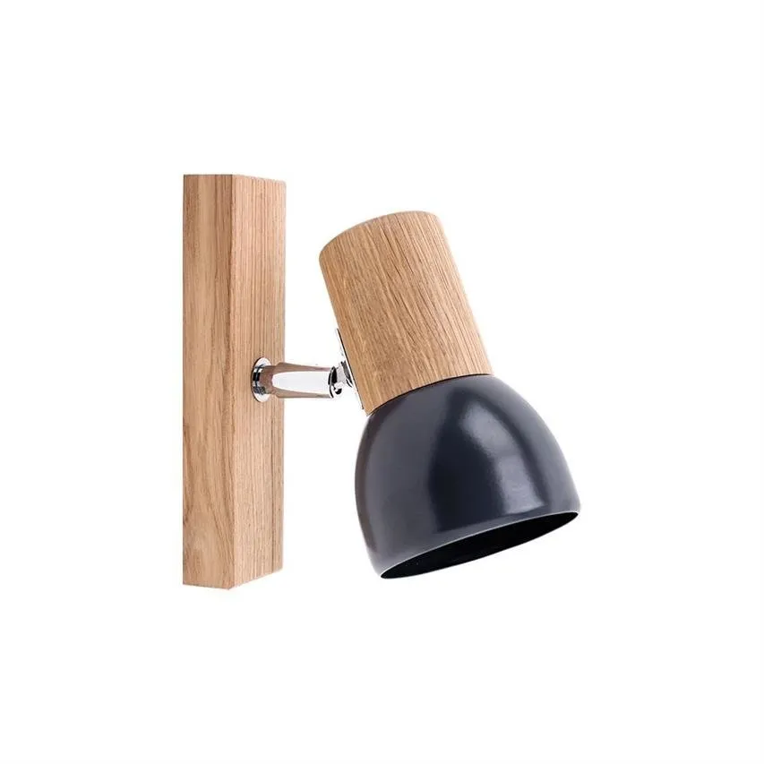 Svenda Wandleuchte 1xE27 Max.60W Geölte Eiche/Beton Spot Light 2229174