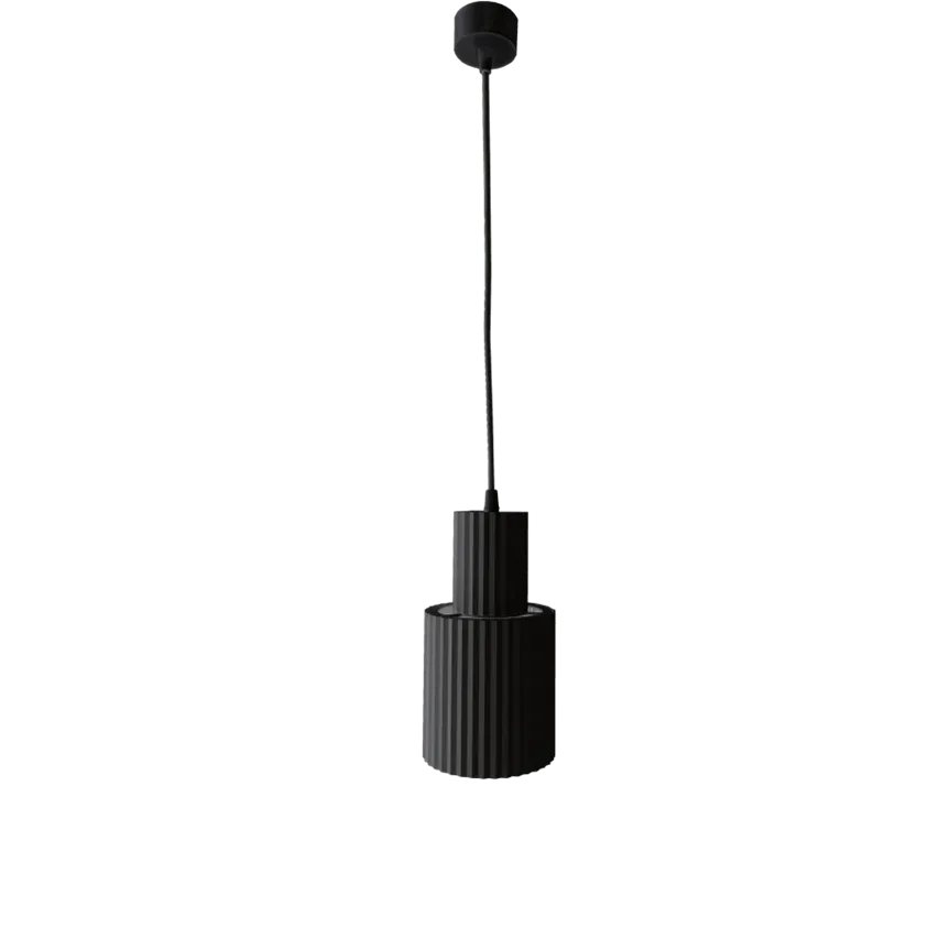 Tokio 1 E27 Rohr Pendelleuchte groß schwarz LP-787/1P L BK