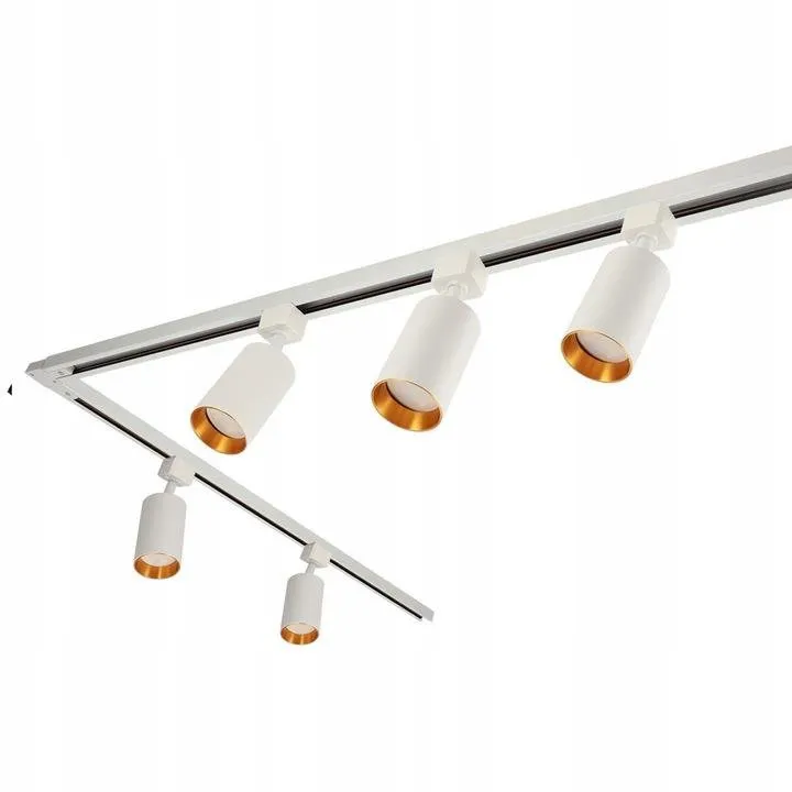 UMFASSENDES SCHIENENSYSTEM MIT REFLEKTOREN WEISS (1,90 + 0,90m Schiene + 5 Reflektoren) SCHIENENSYSTEM