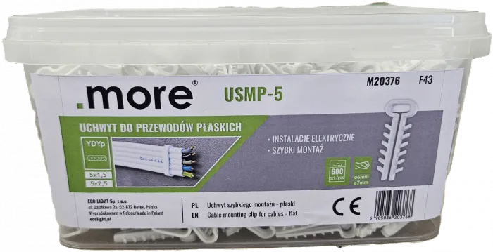 USMP-5 Kabelhalter-Eimer (600 Stück) M20376 Eco Light