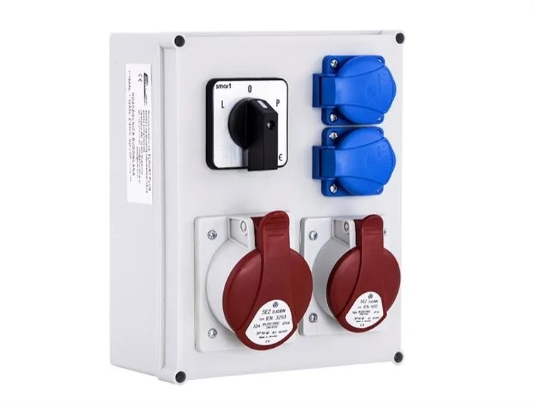 Verteiler SEZ 1x16A/5P, 1x32A/5P, 2x230V SCHUKO, aus #L-O-P#