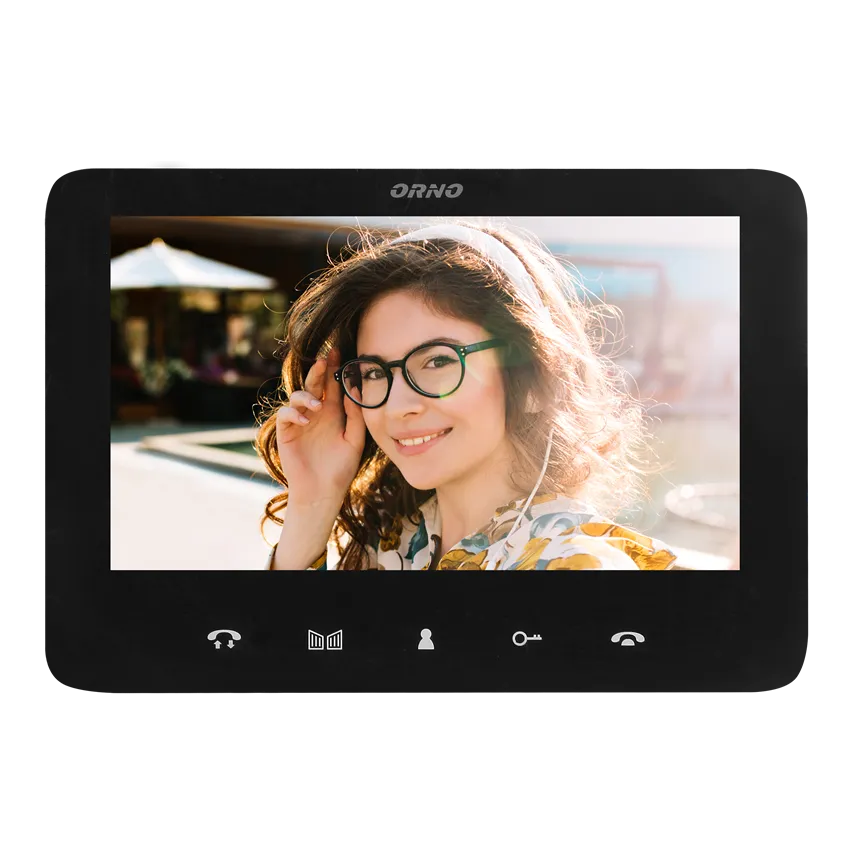 Videomonitor, Freisprecheinrichtung, Farbe, LCD 7", für INDI- und SCUTI-Sets, Torauslösung, Gegensprechanlage, schwarz