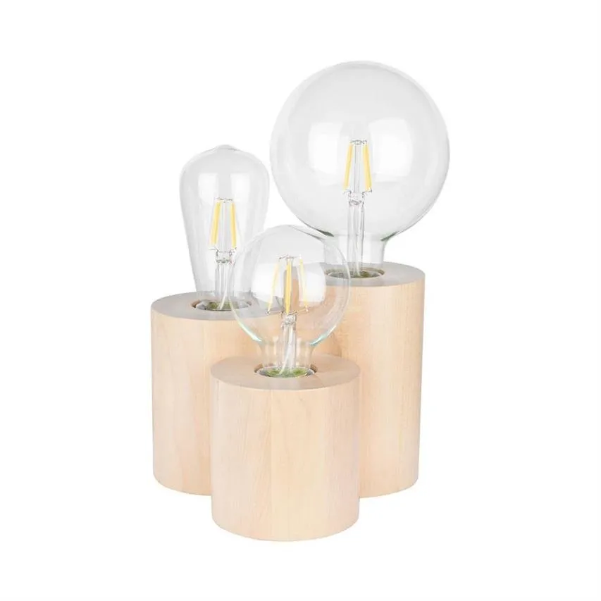 Vincent Runde Tischlampe 3xE27 Max.15W Birke/Schwarz Spot Light 2266360