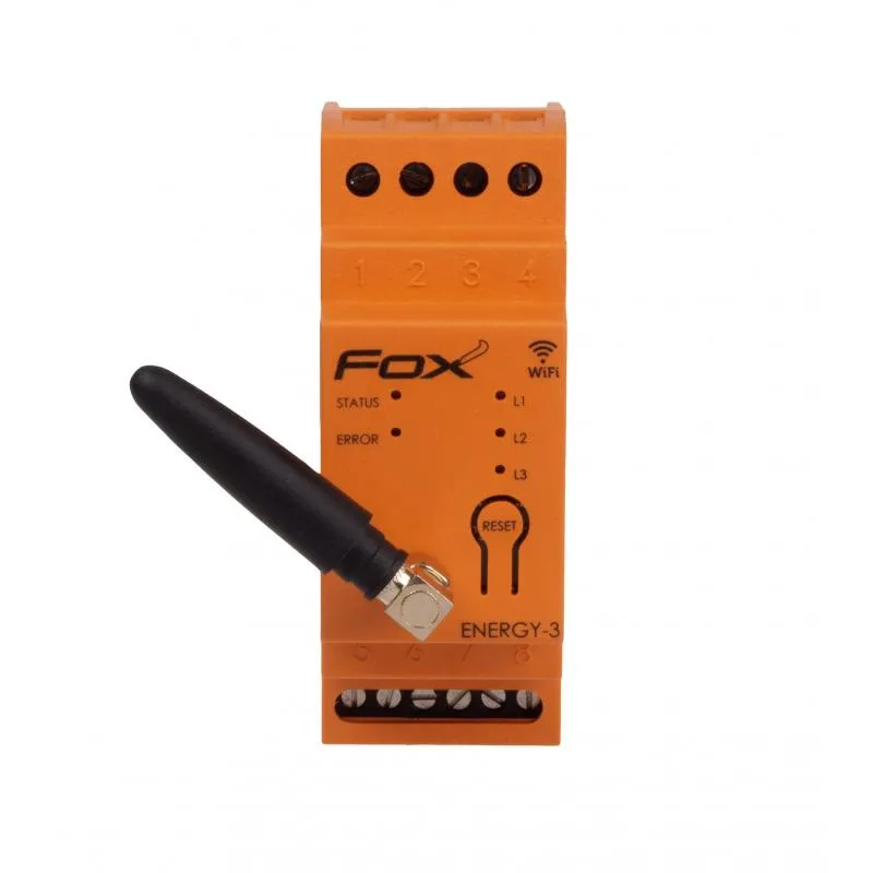 WI-FI 3-Phasen-Stromüberwachung,FOX ENERGY 3, WI-MEF3 100A F&F