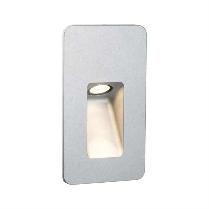 Wandeinbauleuchte Slot LED 2,4W 2700K IP44 Aluminium matt