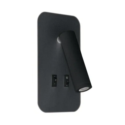 Wandleuchte OTELLO LED D 6W 3000K +3W 4000K schwarz Struhm