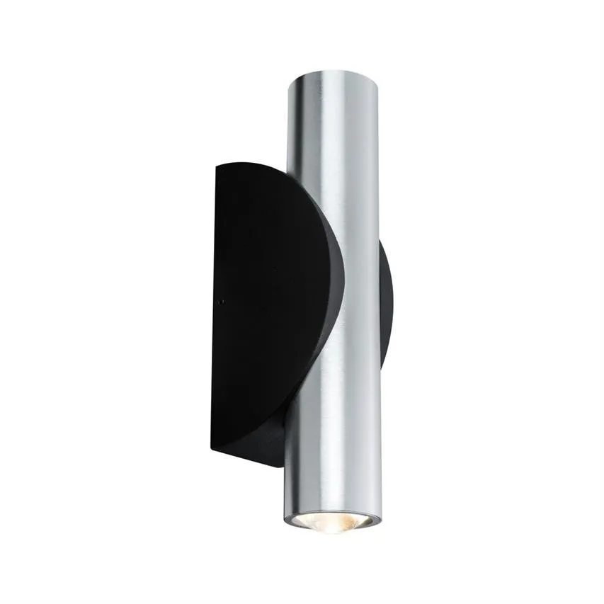 Wandleuchten Strahler ABL 2Flame LED 2x3,2W 2700K IP44 Schwarz Aluminium