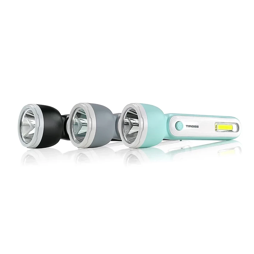 Wiederaufladbare LED-Taschenlampe 3W+1W 1200mAh Tiross TS-1854