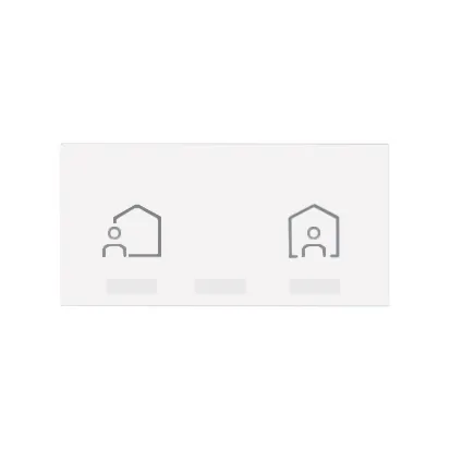 Wippe iO Master Schalter - "Willkommen / Auf Wiedersehen" matt weiß IP20 Simon 100