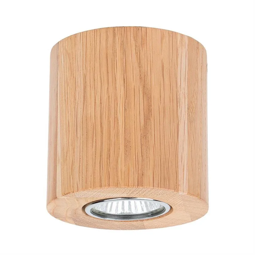 Wooddream Round Deckenleuchte Incl.1xLED GU10 5W  Eiche Geölt Spot Light 2566174