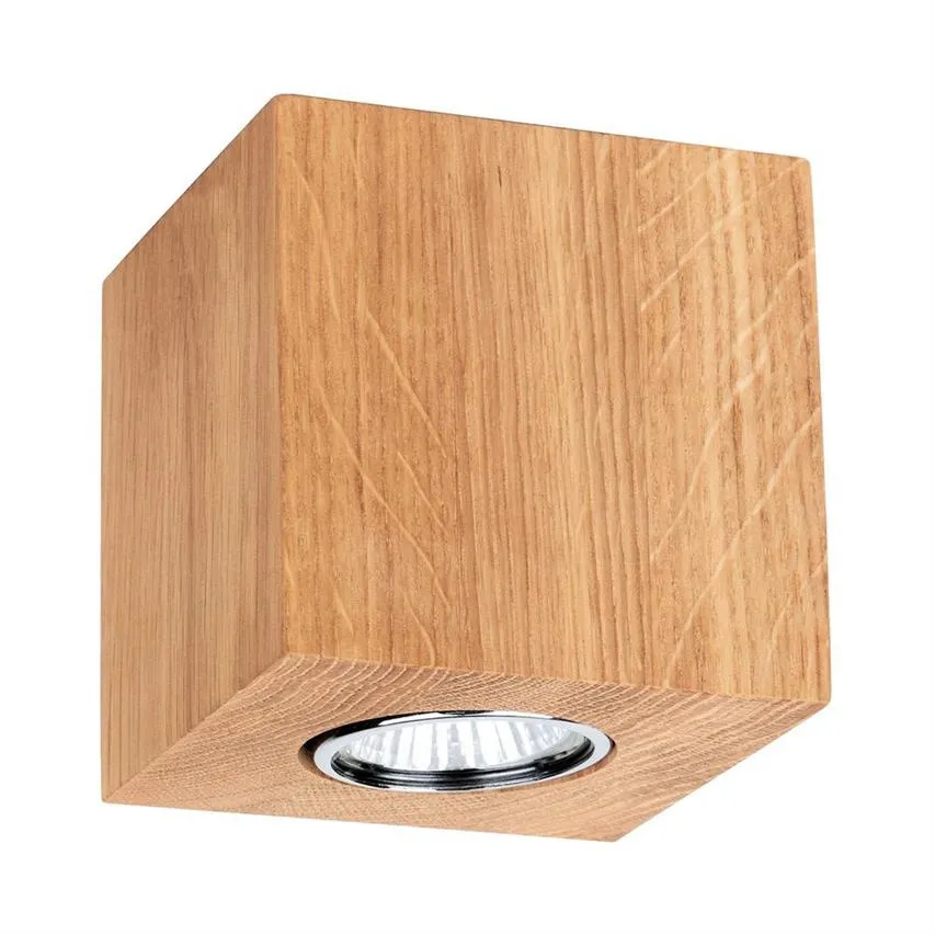 Wooddream Square Deckenleuchte Incl.1xLED GU10 5W  Eiche Geölt Spot Light 2576174