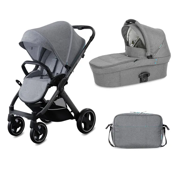 X-Lander X-Pulse Babytrage + Tasche Azure Grey