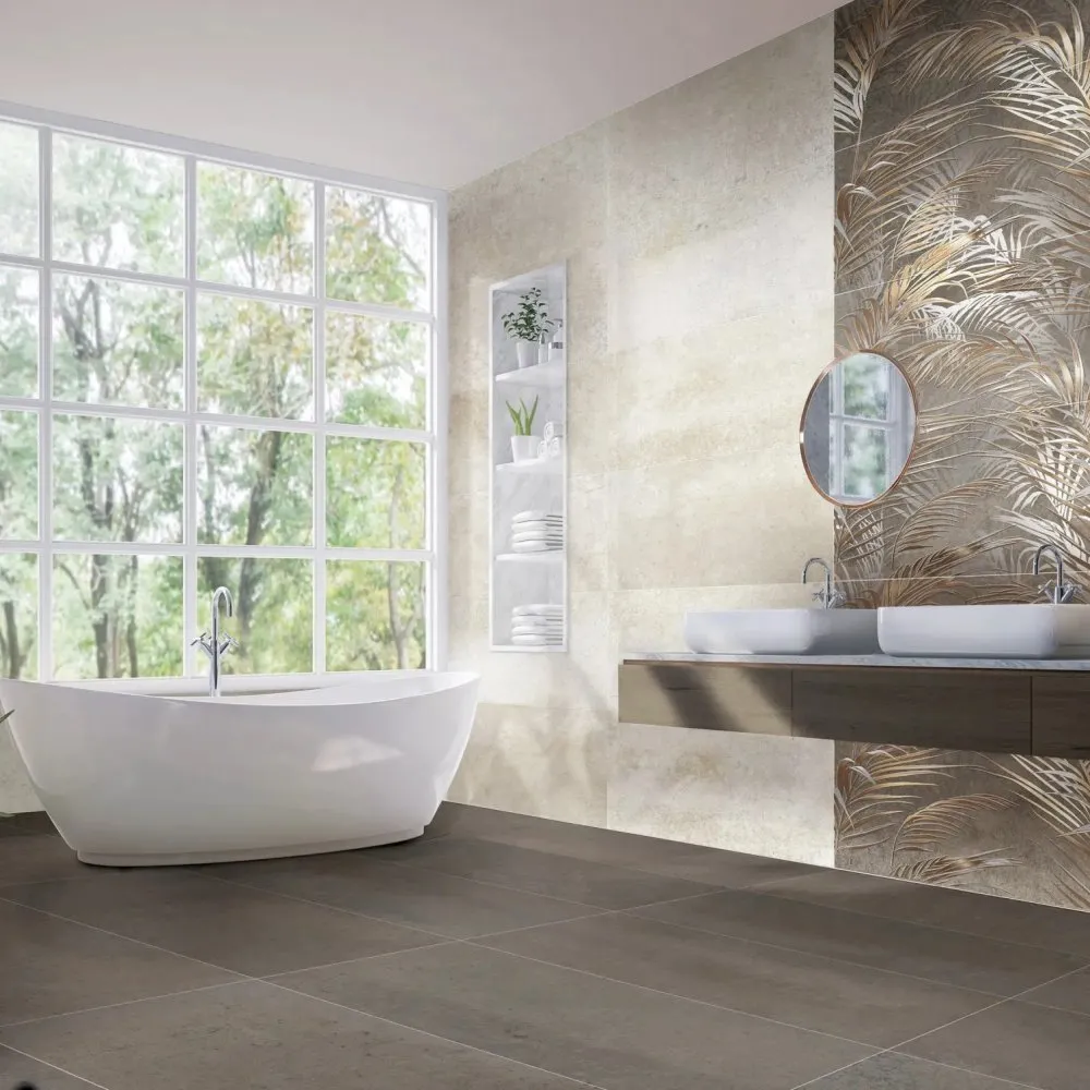 BRENNERO CERAMICHE FLIESEN MOOD MIRE NATURAL REKTIFIZIERT 45X90
