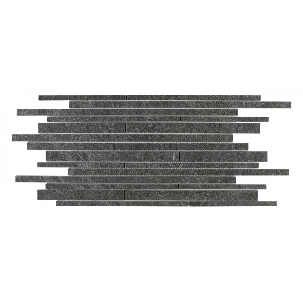 MARAZZI FLIESEN MYSTONE QUARZITE MOSAIK BLACK MURETTO NATURAL 30X60