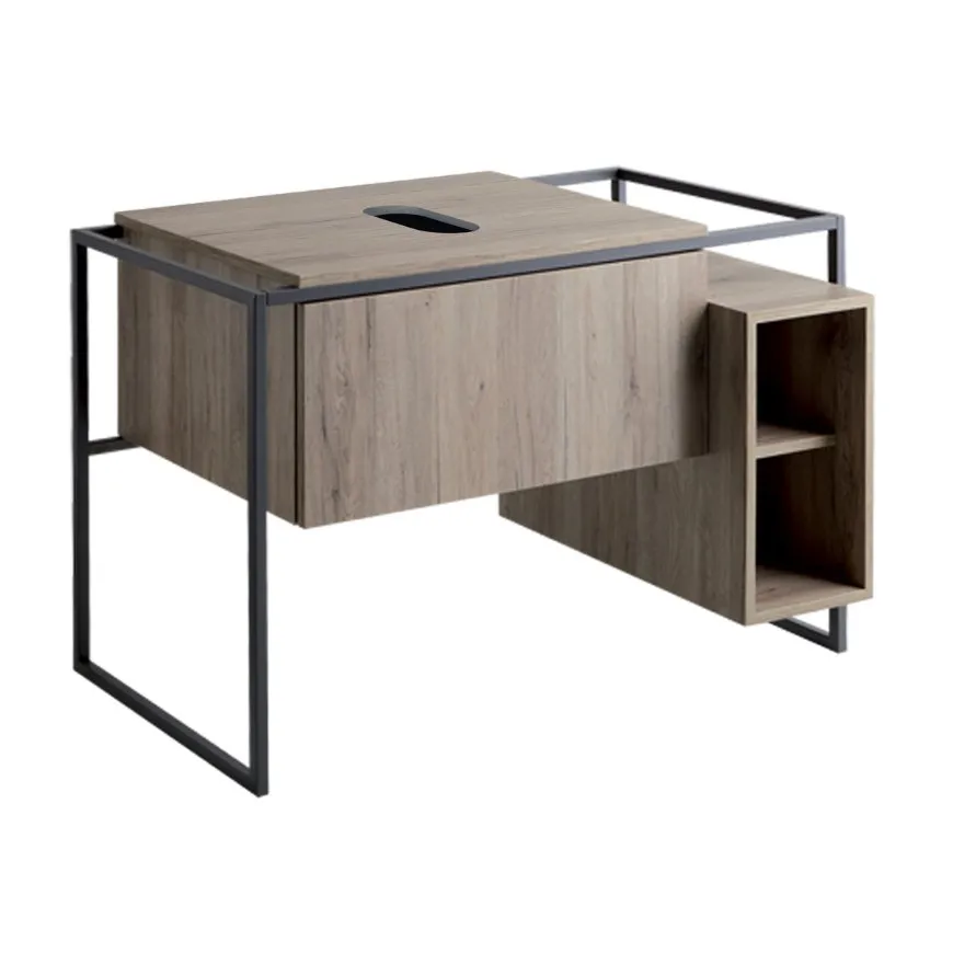 SIMAS FRAME METALLSTRUKTUR MIT PUSH-TO-OPEN-SCHUBLADE DUNKLE EICHE