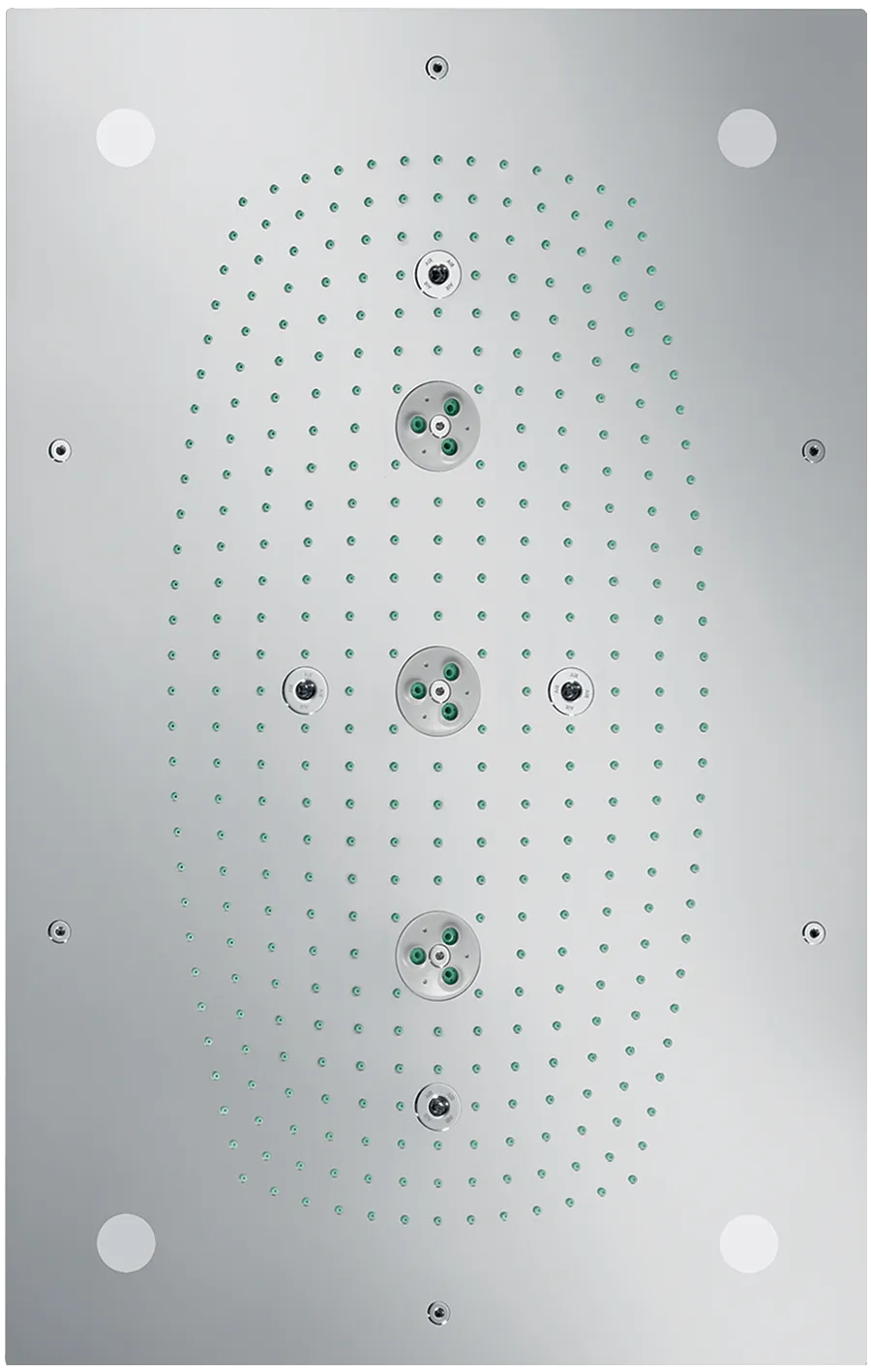Kopfbrause Rainmaker rechteckig chrom mit Licht