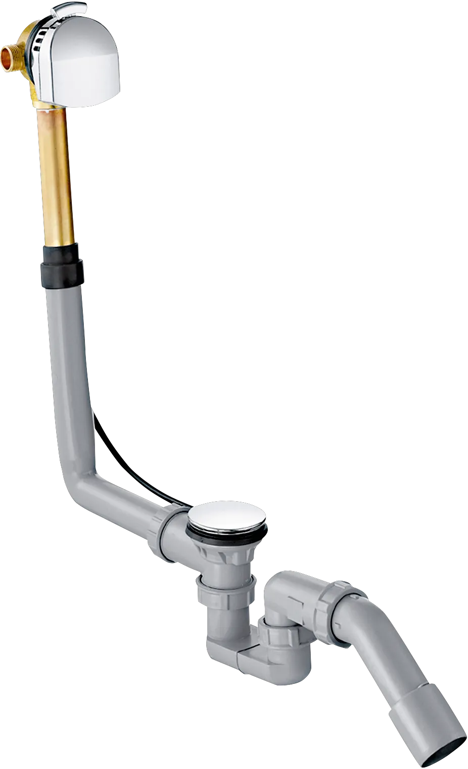 Ab-u.Überlaufgarnitur Exafill Plus Komplettset für Normalwannen chrom