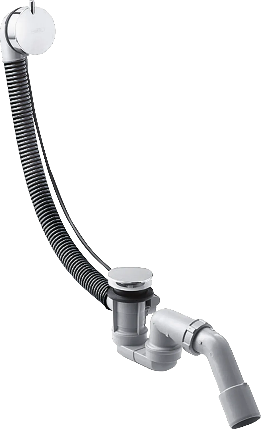 Ab-u.Überlaufgarnitur Flexaplus S Komplettset chrom flex.Überlaufschlauch