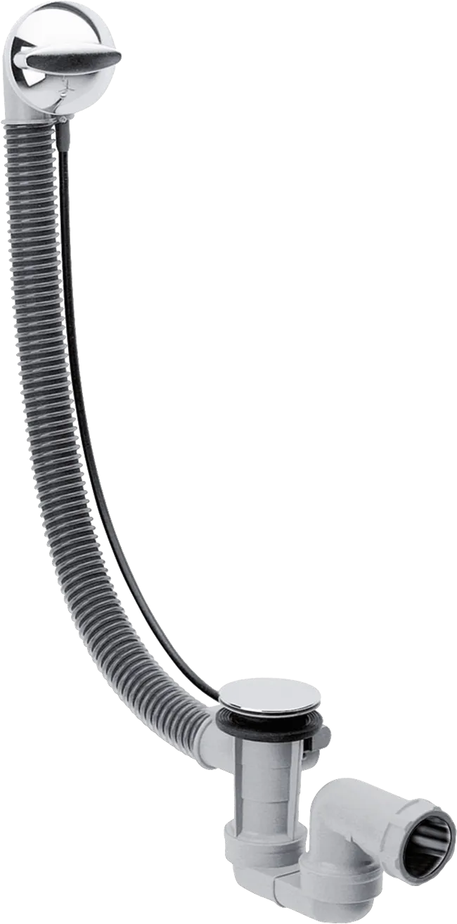 Ab-u.Überlaufgarnitur Flexaplus Komplettset chrom flex.Überlaufschlauch