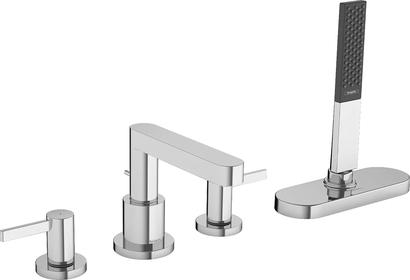 4-Loch Wannenarmatur Finoris F-SetWannenrandmontage mit sBox chrom