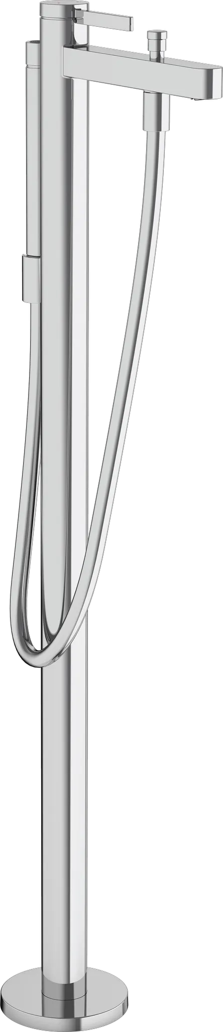 Wannenmischer Finoris Fertigset zur Bodenmontage chrom