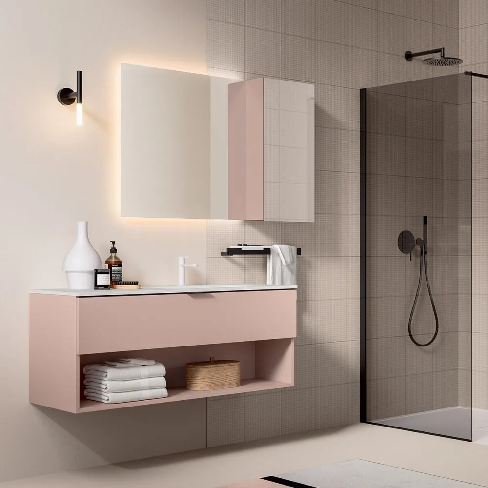 ARTESI FILO+ FP13 WANDWASCHTISCH MIT 1 SCHUBLADE, OBERSCHRANK UND SPIEGEL