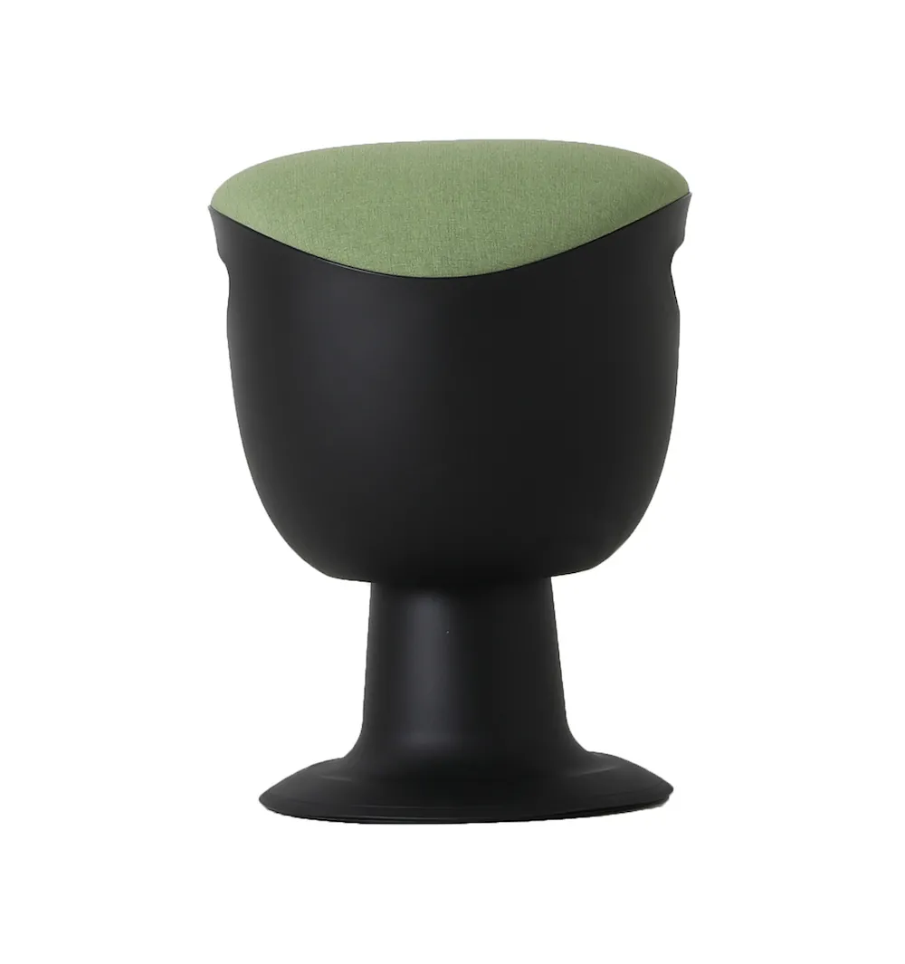 Multibeweglicher Drehhocker Chicago | Sitzhöhe 46-56cm | Tragfähigkeit 110kg | Polstersitze & Kunststoff-Tellerfuß | mit 2 Sitzpositionen & Griffmulde | Grün