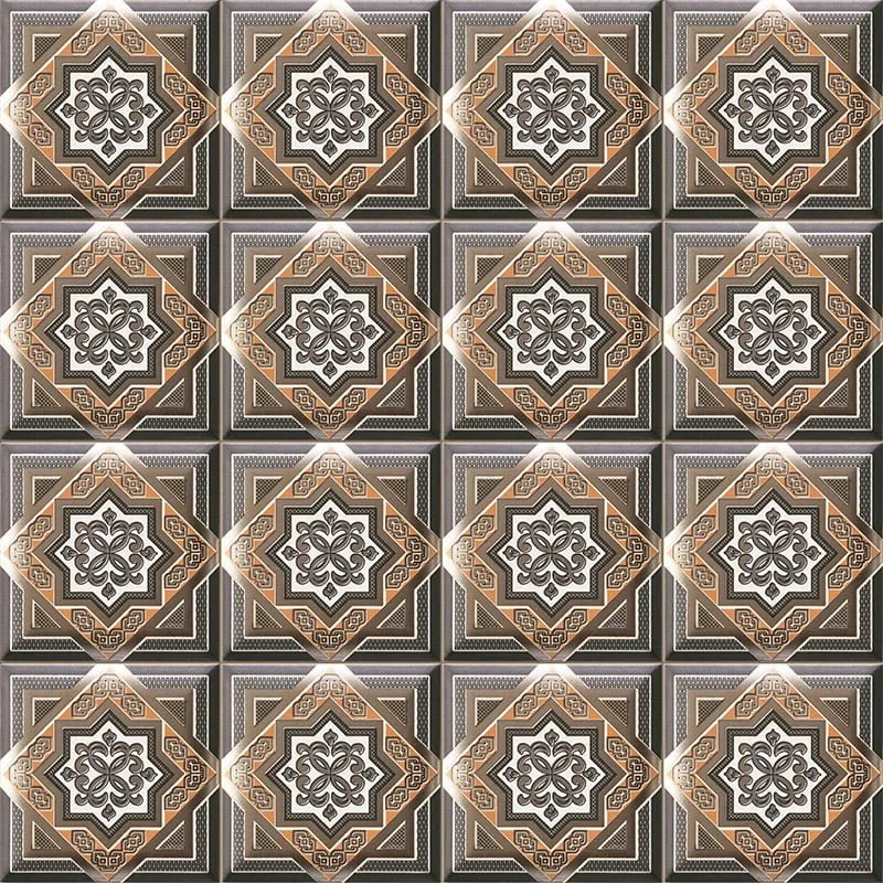 MAINZU FLIESEN HD EFFECTS DECOR ZOCO BROWN METALLEFFEKT 15X15