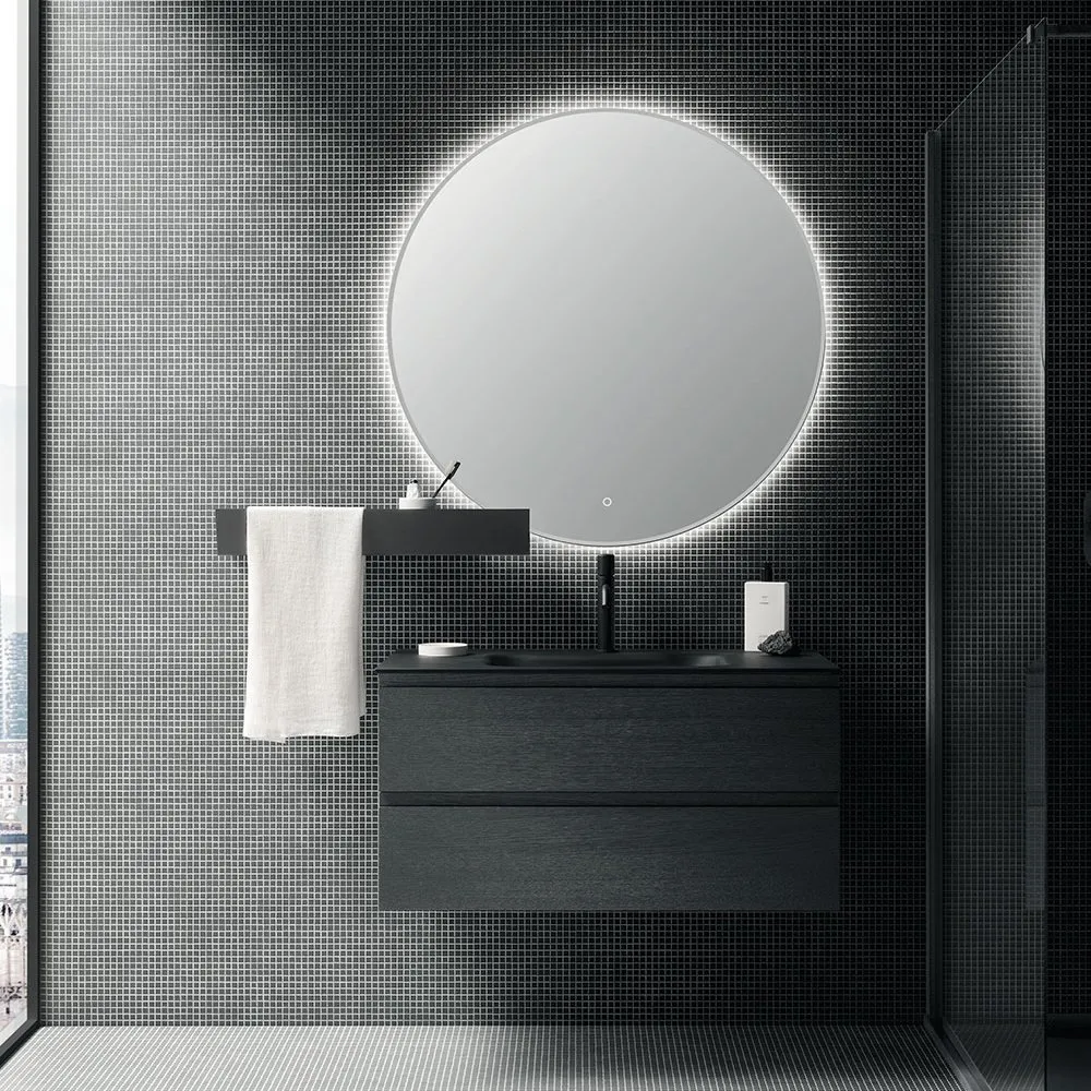 ARBI STREET 04 WANDHÄNGENDER WASCHTISCHUNTERSCHRANK MIT ABLAGE UND SPIEGEL