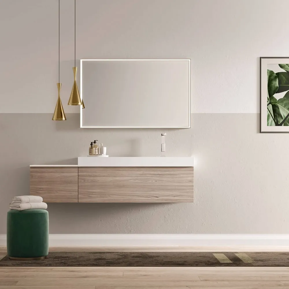 ARTESI PETRA PT56 WANDWASCHTISCH MIT 2 SCHUBLADEN, KONSOLE UND SPIEGEL