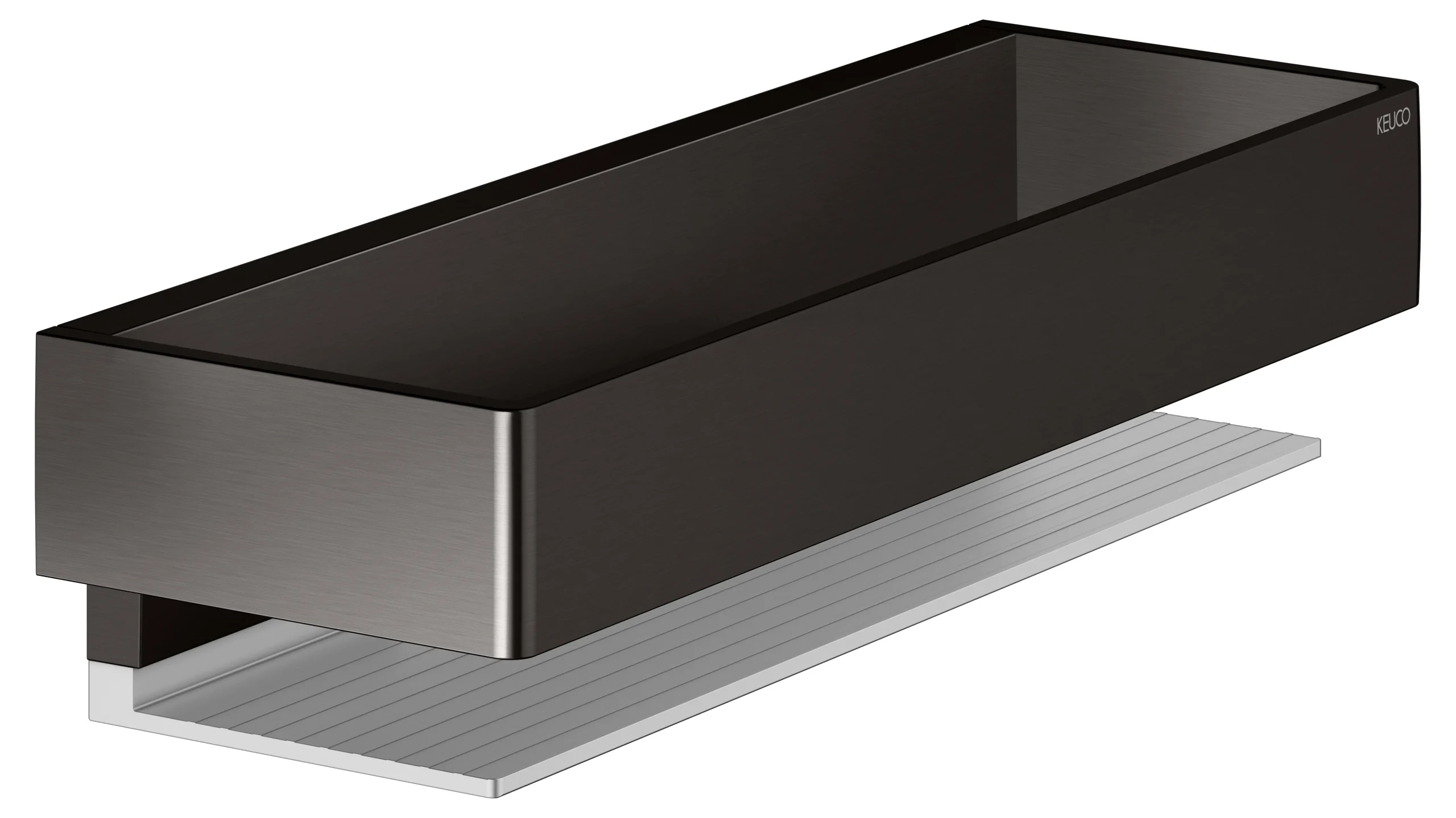 Edition 11 Duschkorb Titanschwarz gebürstet / Alu