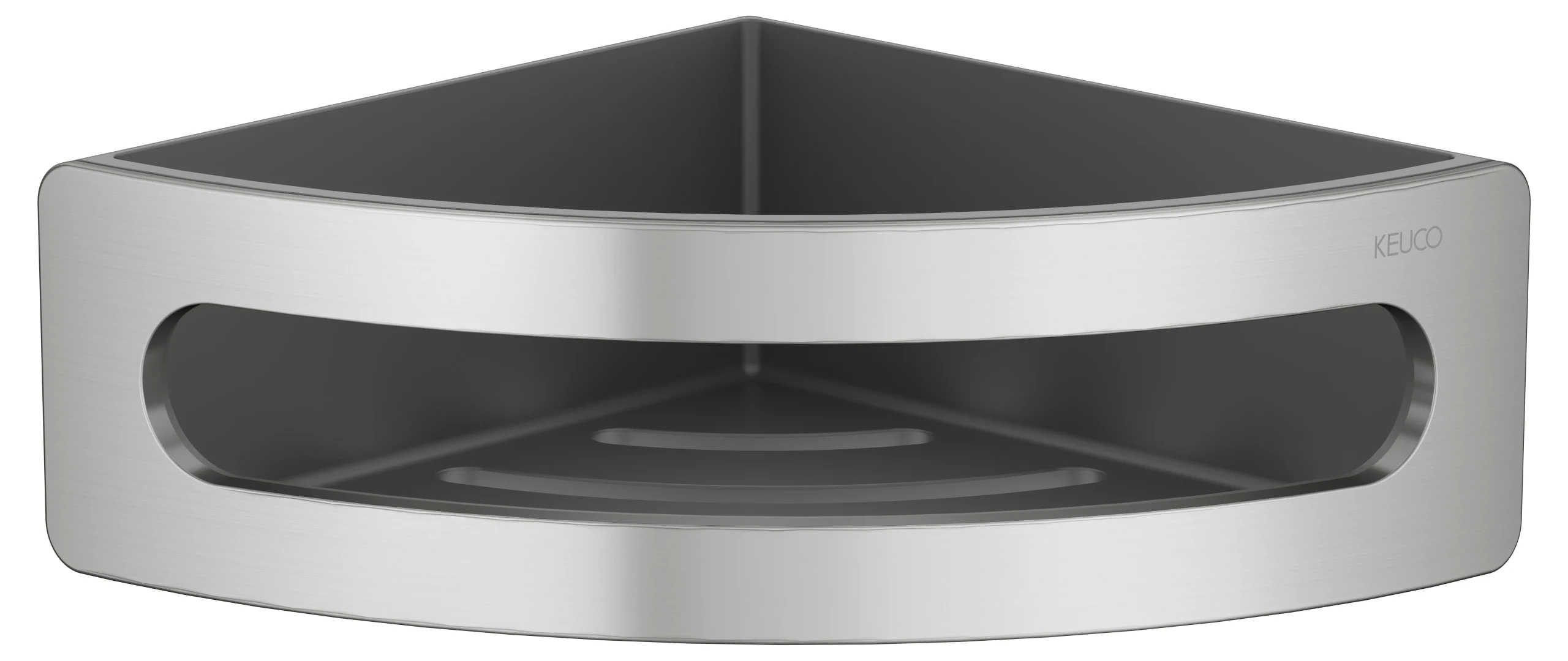 Elegance Eckduschkorb Edelstahl-finish / anthrazit