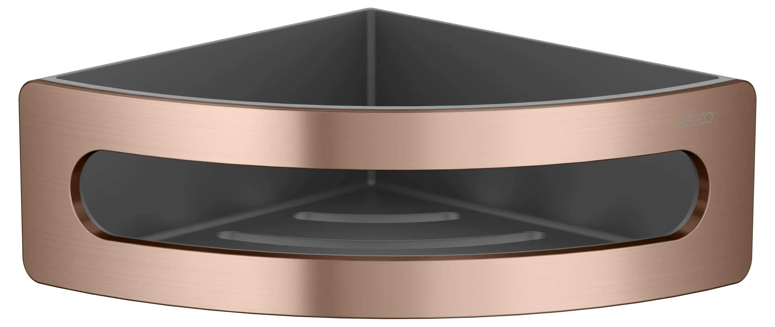 Elegance Eckduschkorb Rotgold gebürstet / anthrazit