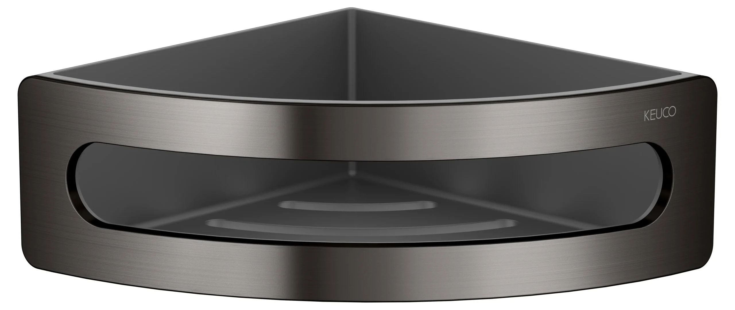 Elegance Eckduschkorb Titanschwarz geb. / anthrazit