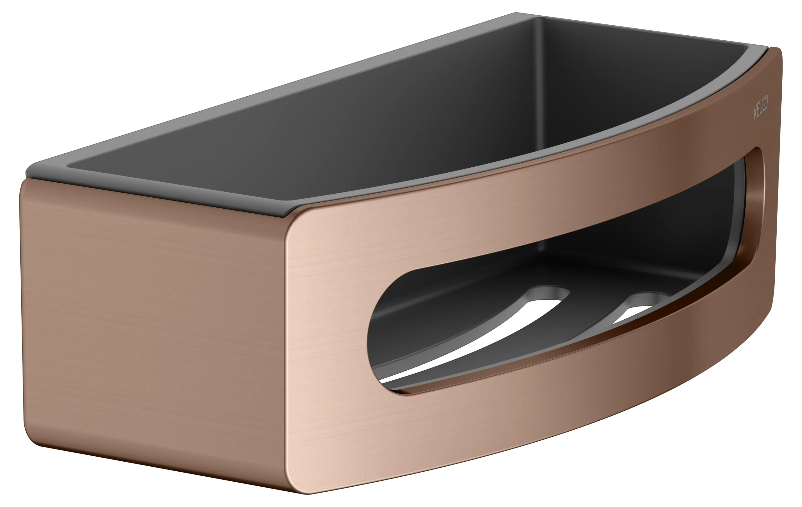 Elegance Duschkorb Rotgold gebürstet / anthrazit