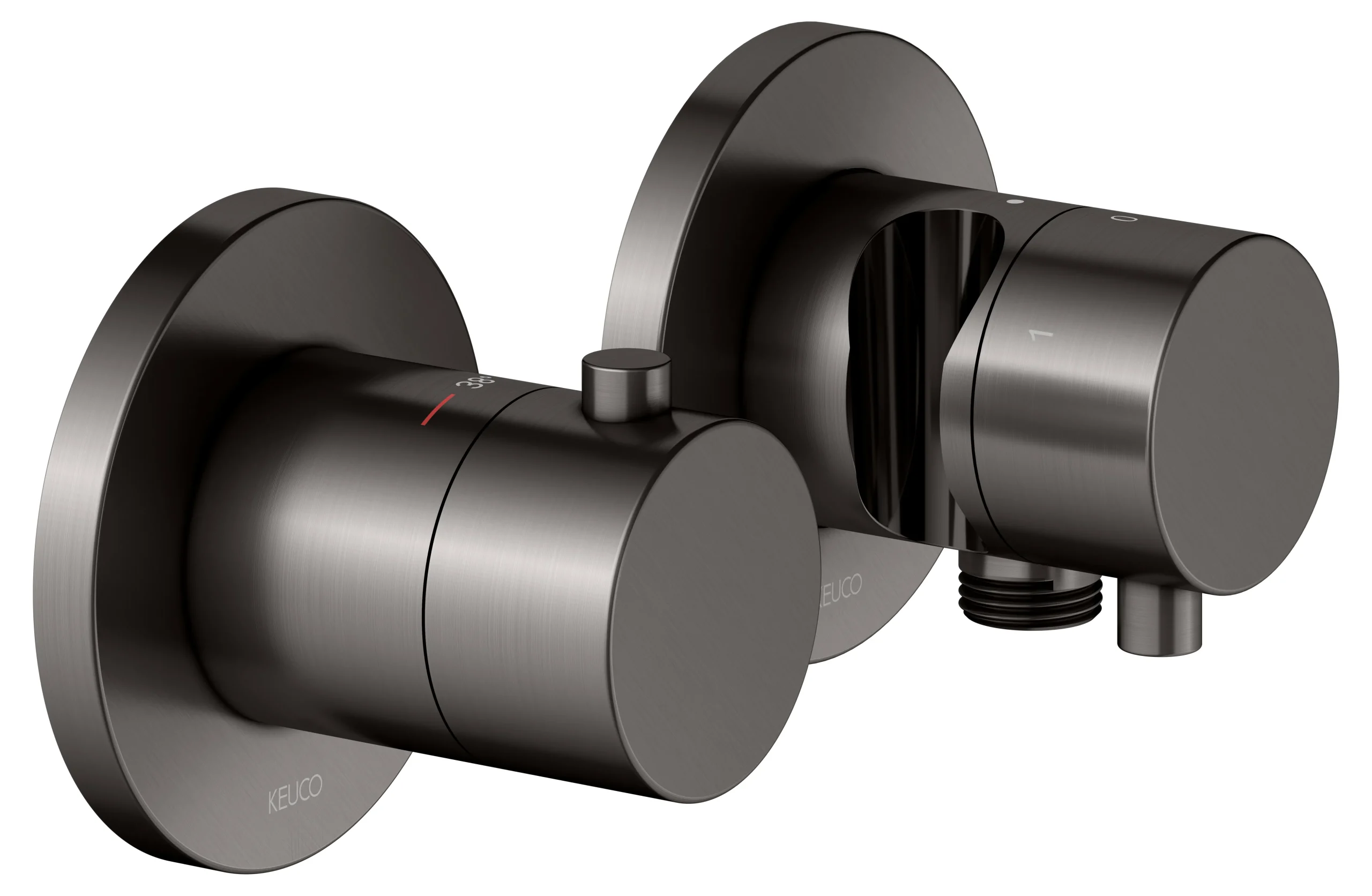 Brausen und Brausezubehör Thermostatarmatur Set UP Titanschwarz gebürstet