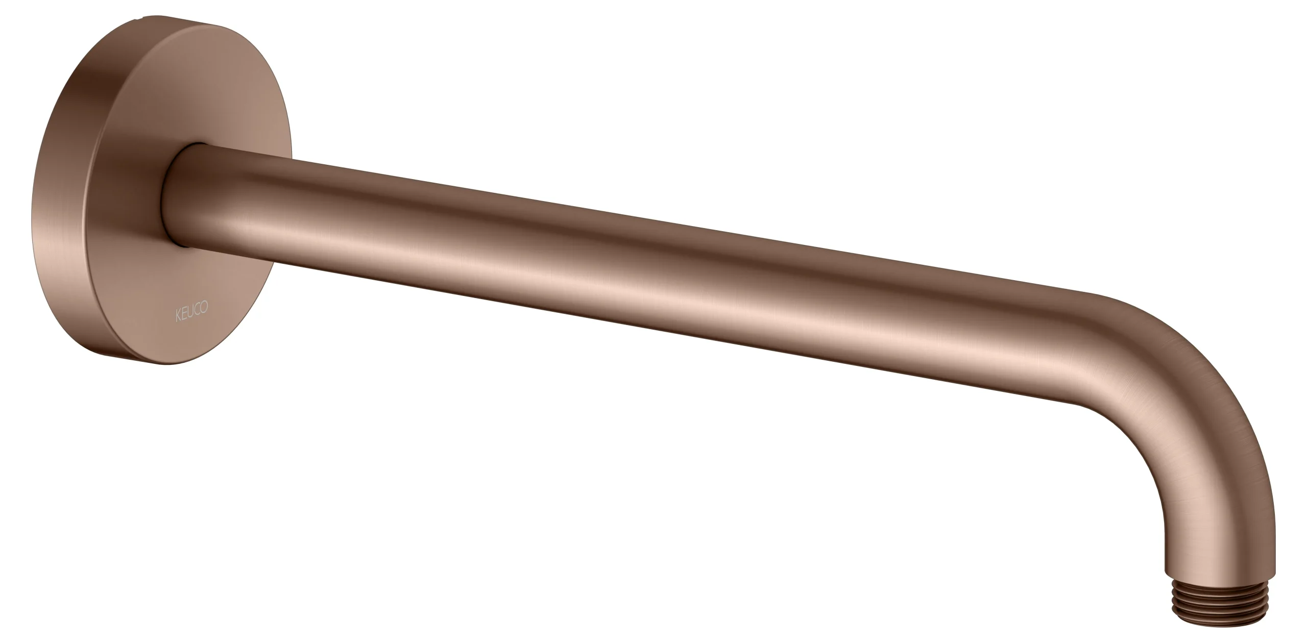 Brausen und Brausezubehör Brausearm Wandanschluss 300 mm Rotgold gebürstet