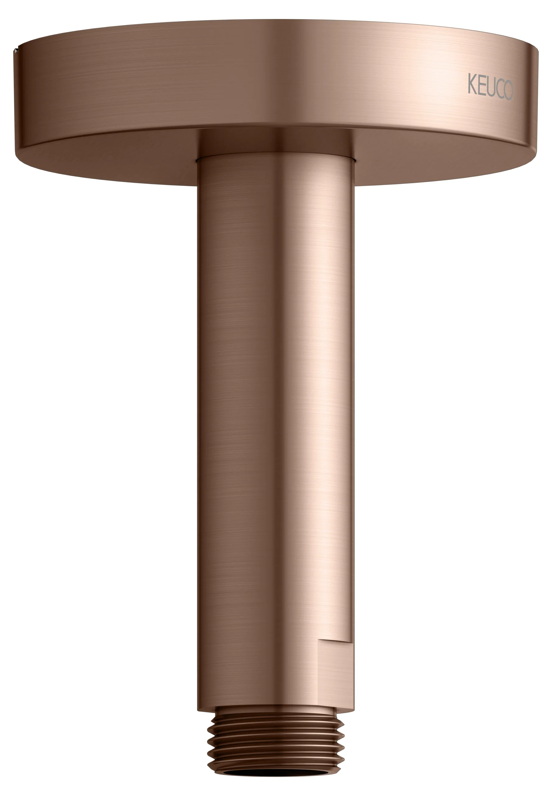 Brausen und Brausezubehör Brausearm Deckenanschluss 100 mm Rotgold gebürstet rund