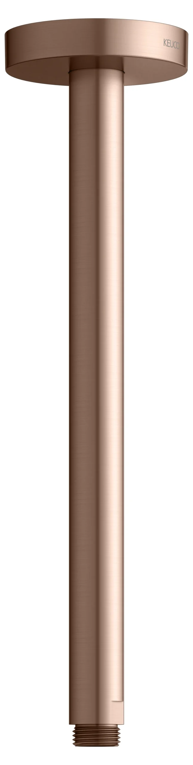Brausen und Brausezubehör Brausearm Deckenanschluss 300 mm Rotgold gebürstet rund