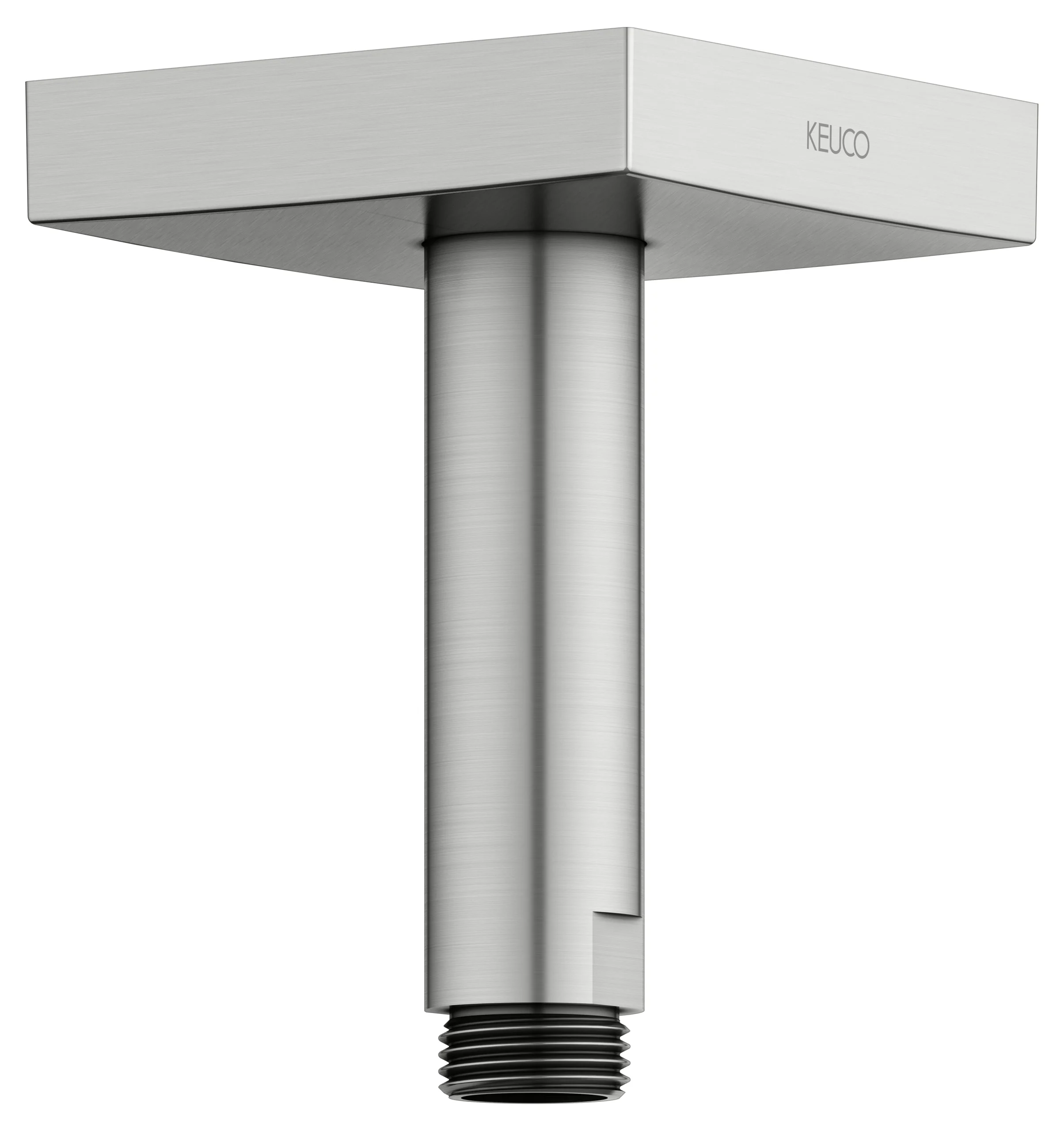 Brausen und Brausezubehör Brausearm Deckenanschluss 100 mm Edelstahl-finish eckig