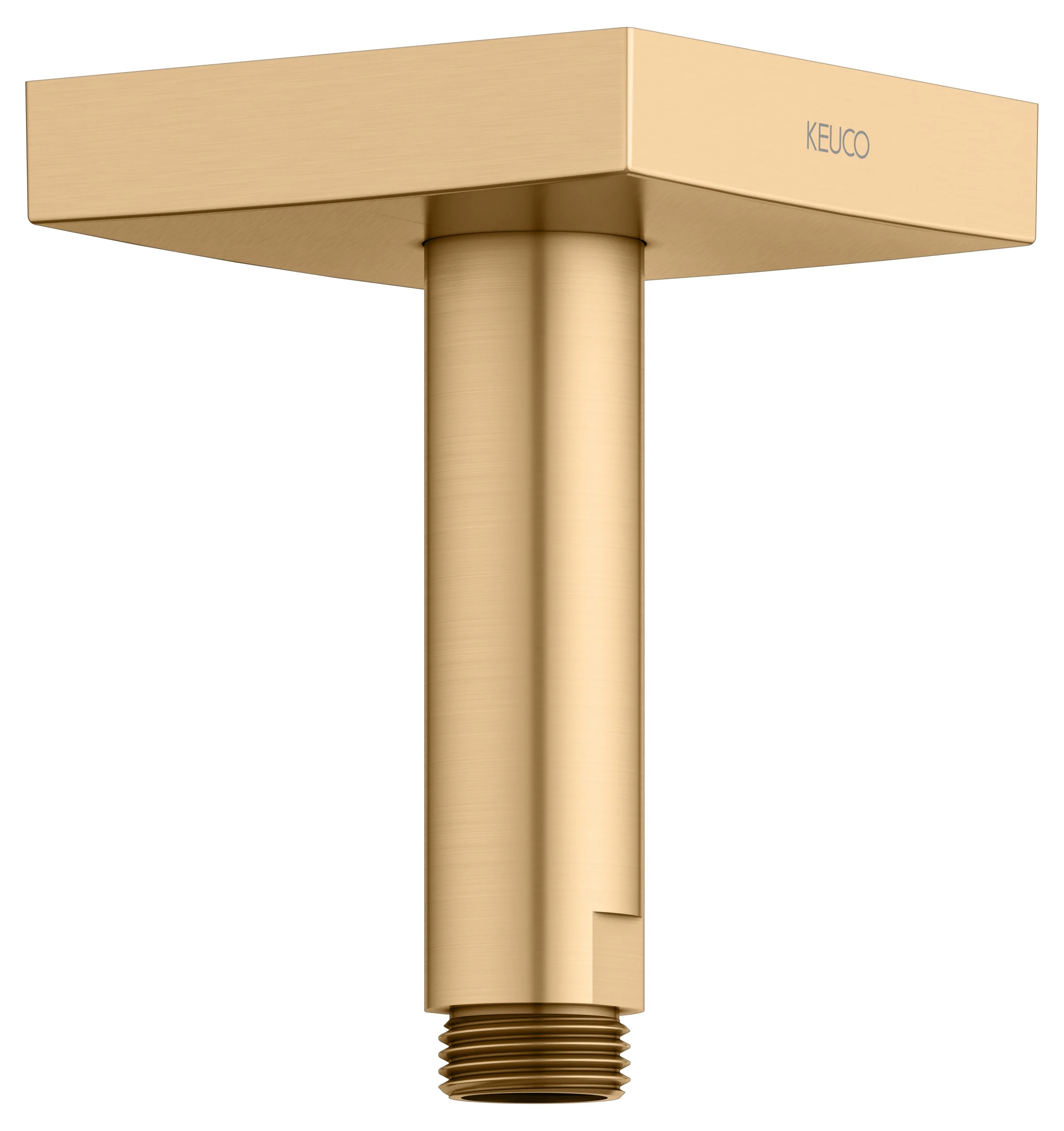 Brausen und Brausezubehör Brausearm Deckenanschluss 100 mm Messing gebürstet eckig