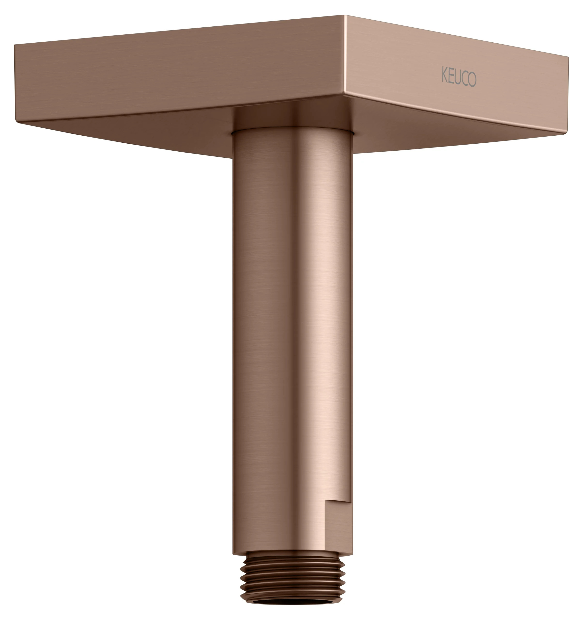 Brausen und Brausezubehör Brausearm Deckenanschluss 100 mm Rotgold gebürstet